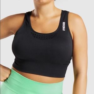 NWT Gymshark Energy Seamless Crop Top black small